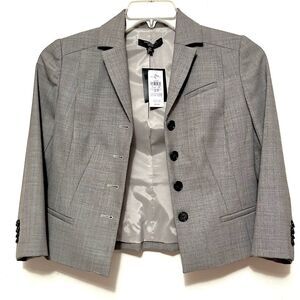 Ann Taylor Blazer Grey Gray Classic Women’s Suit Jacket 2P NWT